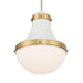 Minka-Lavery - 3934-879 - One Light Pendant - Purelight - Legacy Brass & Off White Cream
