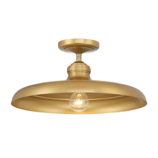 Crowne One Light Semi Flush Mount Legacy Brass
