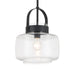 Minka-Lavery - 3937-899 - One Light Pendant - Wickglow - Dark Matte Black
