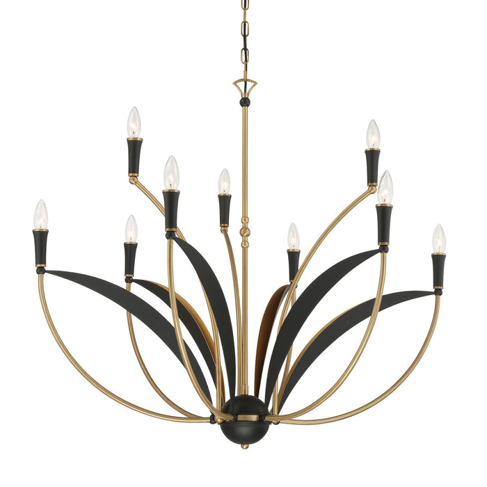Minka-Lavery - 5699-782 - Nine Light Chandelier - Miller - Legacy Brass & Sand Coal