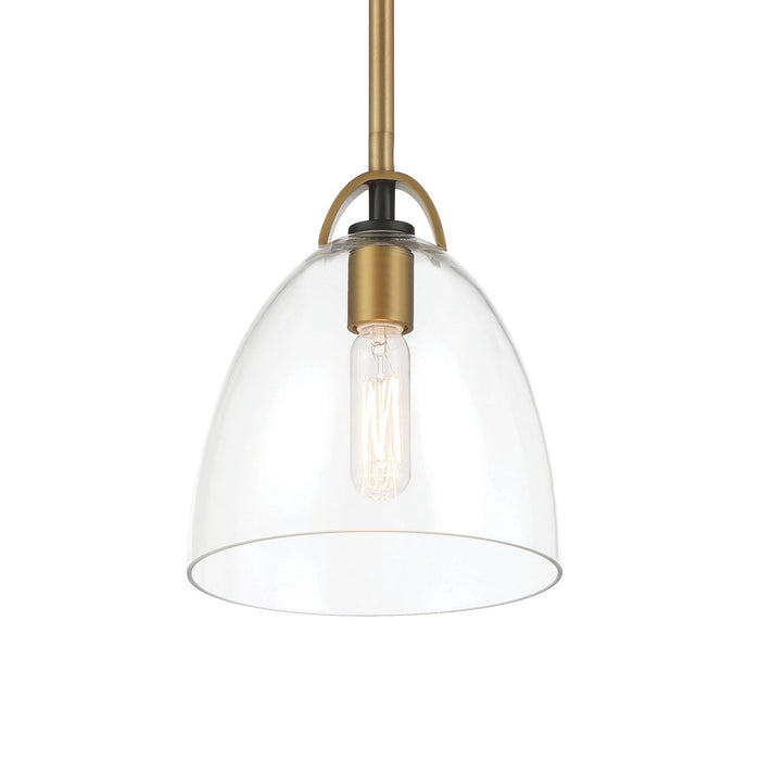 Minka-Lavery - 5711-876 - One Light Pendant - Sommersby - Legacy Brass & Matte Coal