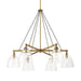 Minka-Lavery - 5716-876 - Six Light Chandelier - Sommersby - Legacy Brass & Matte Coal