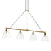 Minka-Lavery - 5717-876 - Four Light Island Pendant - Sommersby - Legacy Brass & Matte Coal
