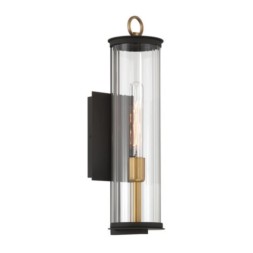 Cara One Light Outdoor Wall Sconce Legacy Brass (Painted) & Dark