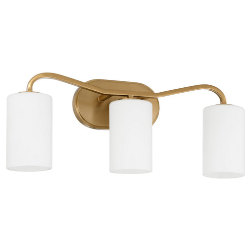 Rutherford Three Light Vanity Brushed Brass