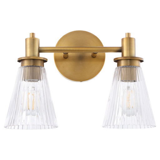 Lawton Two Light Vanity Brushed Brass