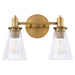 Quorum - 5803-2-47 - Two Light Vanity - Lawton - Brushed Brass