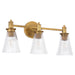 Quorum - 5803-3-47 - Three Light Vanity - Lawton - Brushed Brass