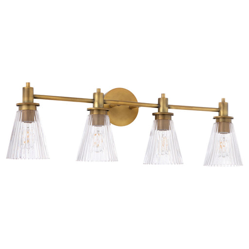 Lawton Four Light Vanity Brushed Brass