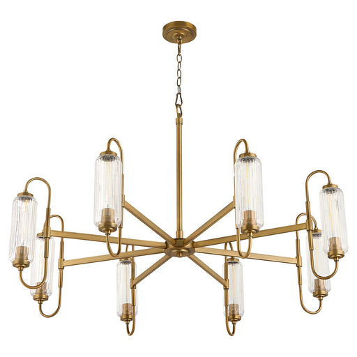 Whitmire Eight Light Chandelier Brushed Brass