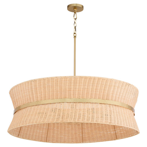 Fairview Eight Light Pendant Brushed Brass