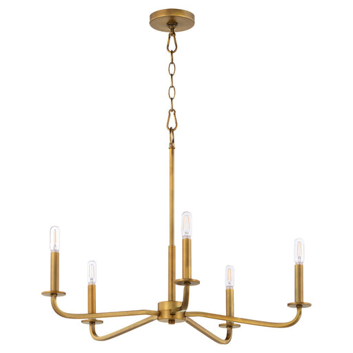 Rutherford Five Light Chandelier Brushed Brass