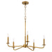 Quorum - 6307-5-47 - Five Light Chandelier - Rutherford - Brushed Brass