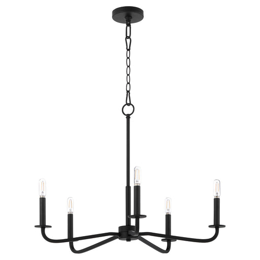 Rutherford Five Light Chandelier Matte Black