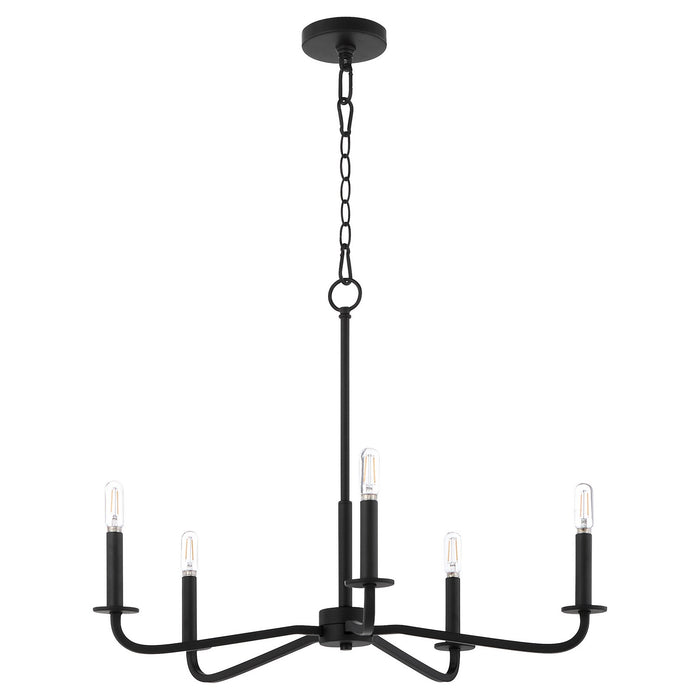 Quorum - 6307-5-59 - Five Light Chandelier - Rutherford - Matte Black