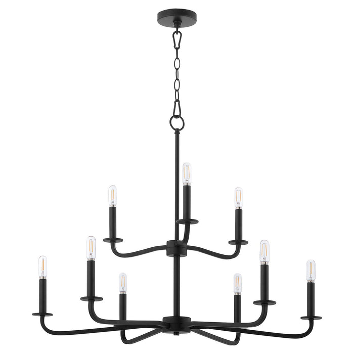 Quorum - 6307-9-59 - Nine Light Chandelier - Rutherford - Matte Black