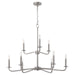 Quorum - 6307-9-65 - Nine Light Chandelier - Rutherford - Satin Nickel