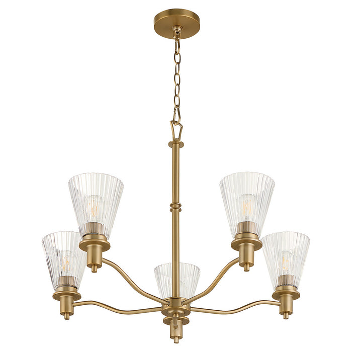 Quorum - 6803-5-47 - Five Light Chandelier - Lawton - Brushed Brass