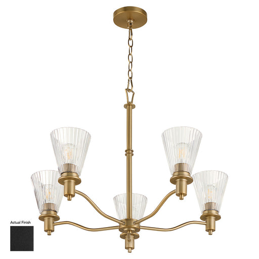 Lawton Five Light Chandelier Matte Black