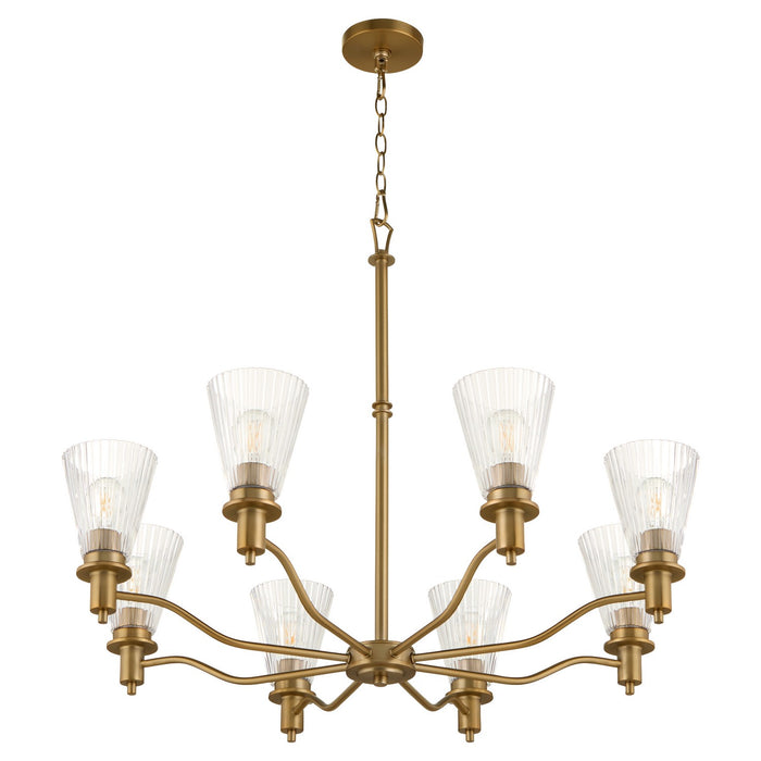 Quorum - 6803-8-47 - Eight Light Chandelier - Lawton - Brushed Brass