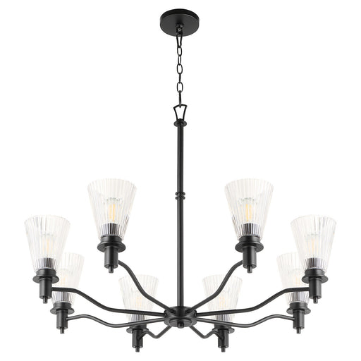Lawton Eight Light Chandelier Matte Black