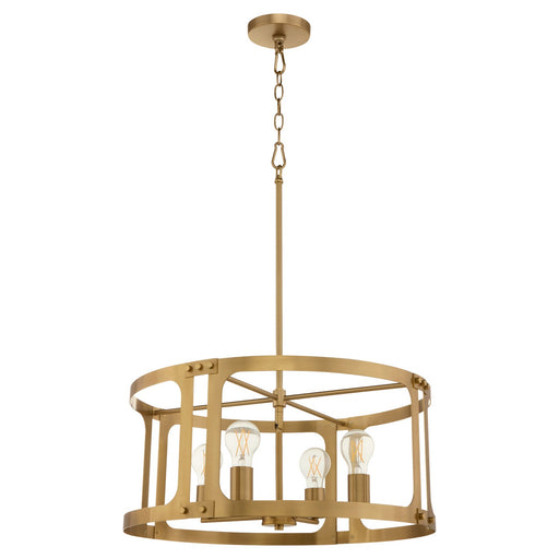 Colburn Four Light Pendant Brushed Brass