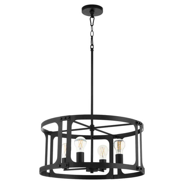 Quorum - 8231-4-59 - Four Light Pendant - Colburn - Matte Black