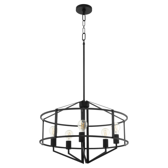Quorum - 8373-5-59 - Five Light Pendant - Tobin - Matte Black