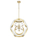 Quorum - 865-8-0880 - Eight Light Pendant - Domain - Studio White w/ Aged Brass