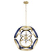 Quorum - 865-8-3280 - Eight Light Pendant - Domain - Blue w/ Aged Brass
