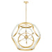 Quorum - 866-8-0880 - Eight Light Pendant - Domain - Studio White w/ Aged Brass