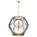 Quorum - 866-8-3280 - Eight Light Pendant - Domain - Blue w/ Aged Brass