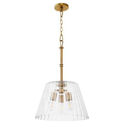 Lawton Three Light Pendant Brushed Brass