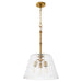Quorum - 8803-3-47 - Three Light Pendant - Lawton - Brushed Brass