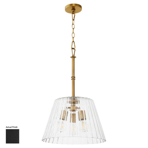 Lawton Three Light Pendant Matte Black