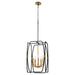 Quorum - 880-5-5947 - Five Light Pendant - Bishop - Matte Black / Brushed Brass