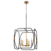 Quorum - 881-5-5947 - Five Light Pendant - Bishop - Matte Black / Brushed Brass