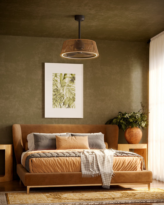 Kuzco Lighting - CF41424-MB/BR-5CCT - 24 Inch Ceiling Fan - Isla - Matte Black/Braided Rope