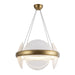 Kuzco Lighting - CH13922-VBCR-UNV - LED Chandelier - Taurus - Vintage Brass/Clear Ribbed Glass