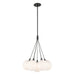 Kuzco Lighting - CH3117-BK/OP - LED Chandelier - Bolla - Black/Opal Glass