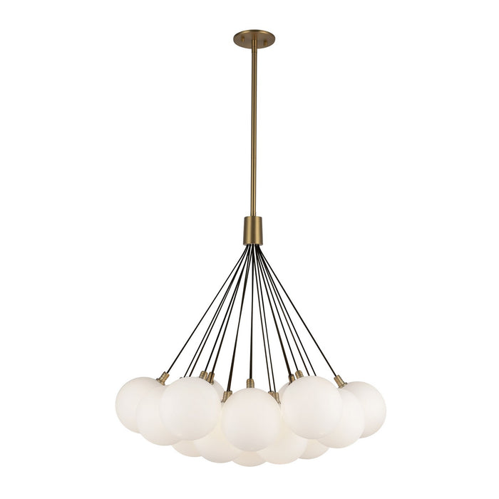 Kuzco Lighting - CH3128-BG/OP - LED Chandelier - Bolla - Brushed Gold/Opal Glass