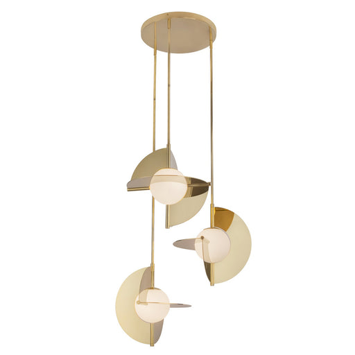 Kuzco Lighting - CH65127-MRB/OP-UNV - LED Chandelier - Scorpio - Metallic Brass/Opal Glass