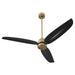 Quorum - 34583-80 - 58 Inch Patio Fan - Exodus - Aged Brass w/ MB downrod