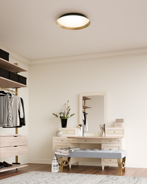 Kuzco Lighting - FM43419-BK/GD-5CCT - LED Flush Mount - Jasper - Black/Gold