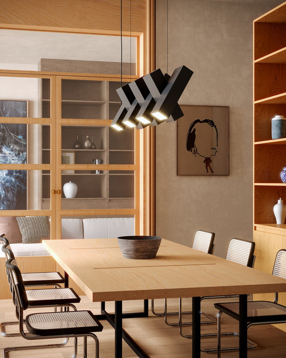Kuzco Lighting - LP17435-BK-UNV - LED Linear Pendant - Domino - Black