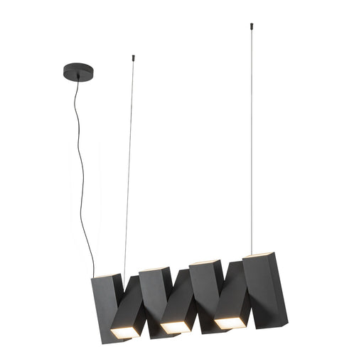 Domino LED Linear Pendant Black