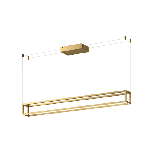 Plaza LED Linear Pendant Brushed Gold