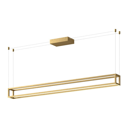 Plaza LED Linear Pendant Brushed Gold