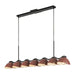 Kuzco Lighting - LP57642-BK/BGD - Seven Light Linear Pendant - Atlas - Black/Burgundy