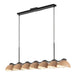 Kuzco Lighting - LP57642-BK/PEC - Seven Light Linear Pendant - Atlas - Black/Peach